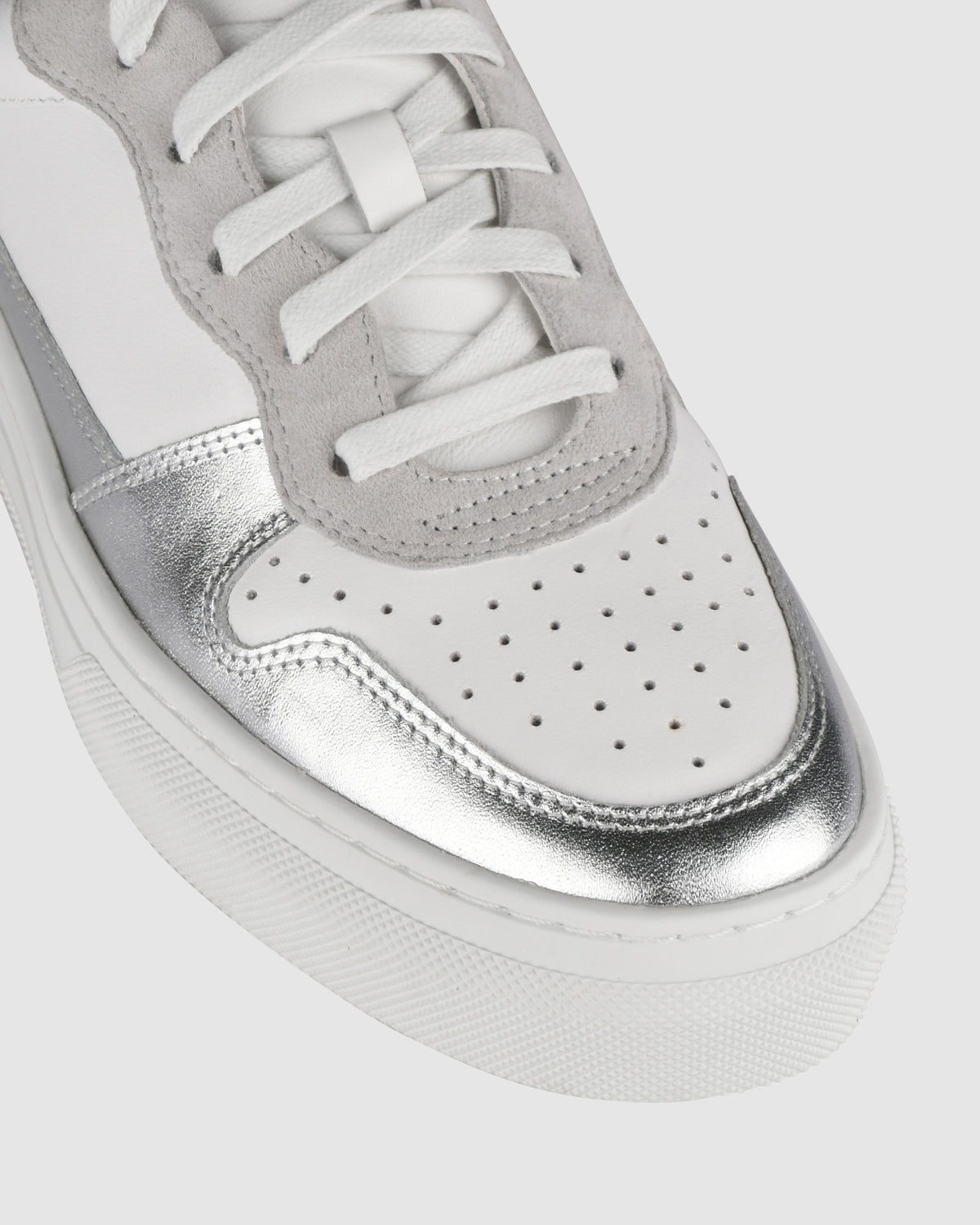 CANYON SNEAKERS WHITE SILVER LEATHER