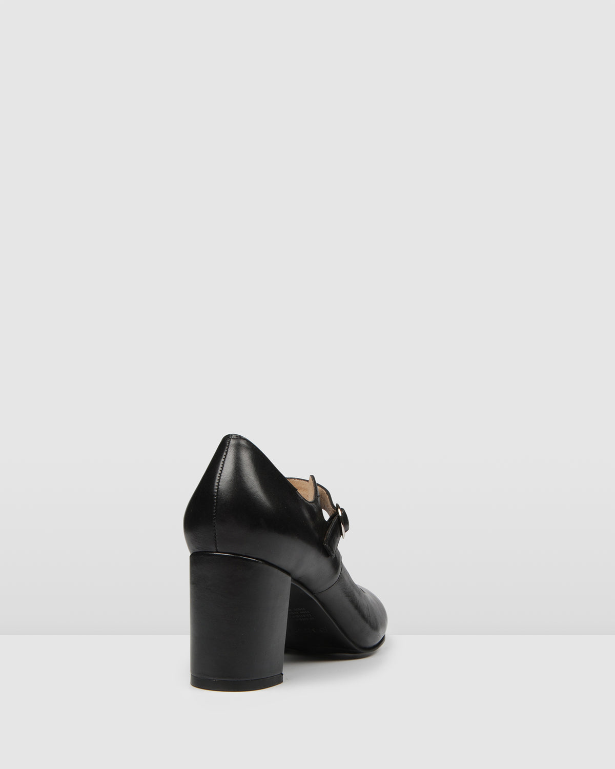 ELLA MID HEELS BLACK LEATHER