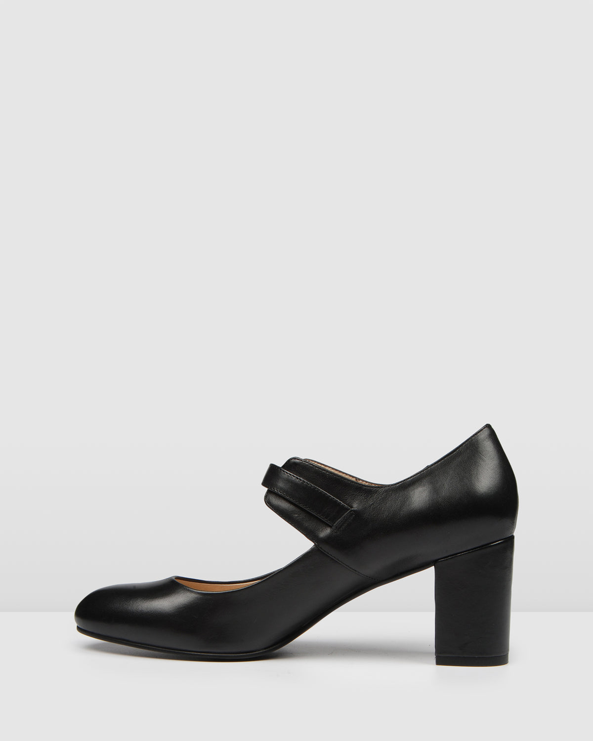 ELLA MID HEELS BLACK LEATHER