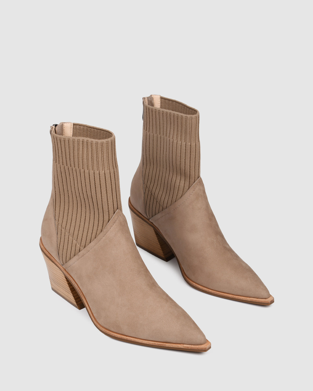 FADE MID ANKLE BOOTS TAUPE NUBUCK