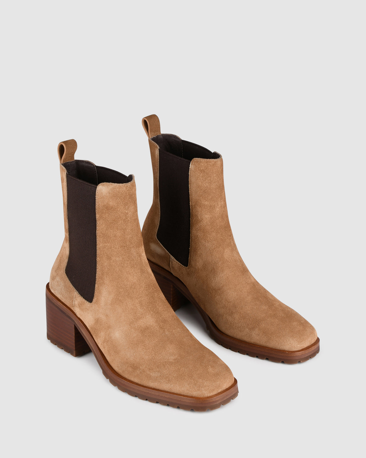 HARLEY MID ANKLE BOOTS TAN SUEDE
