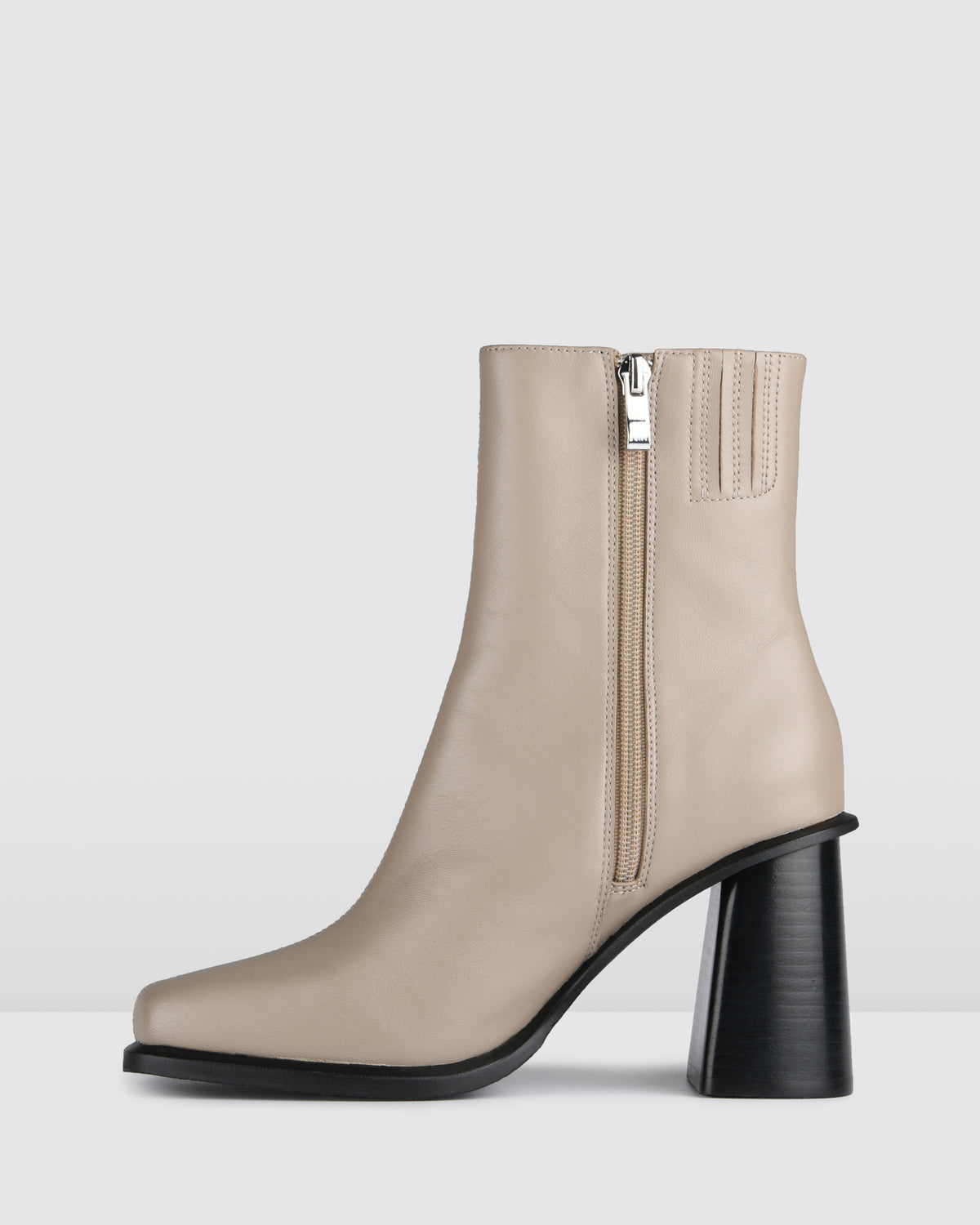 KING HIGH ANKLE BOOTS TAUPE LEATHER