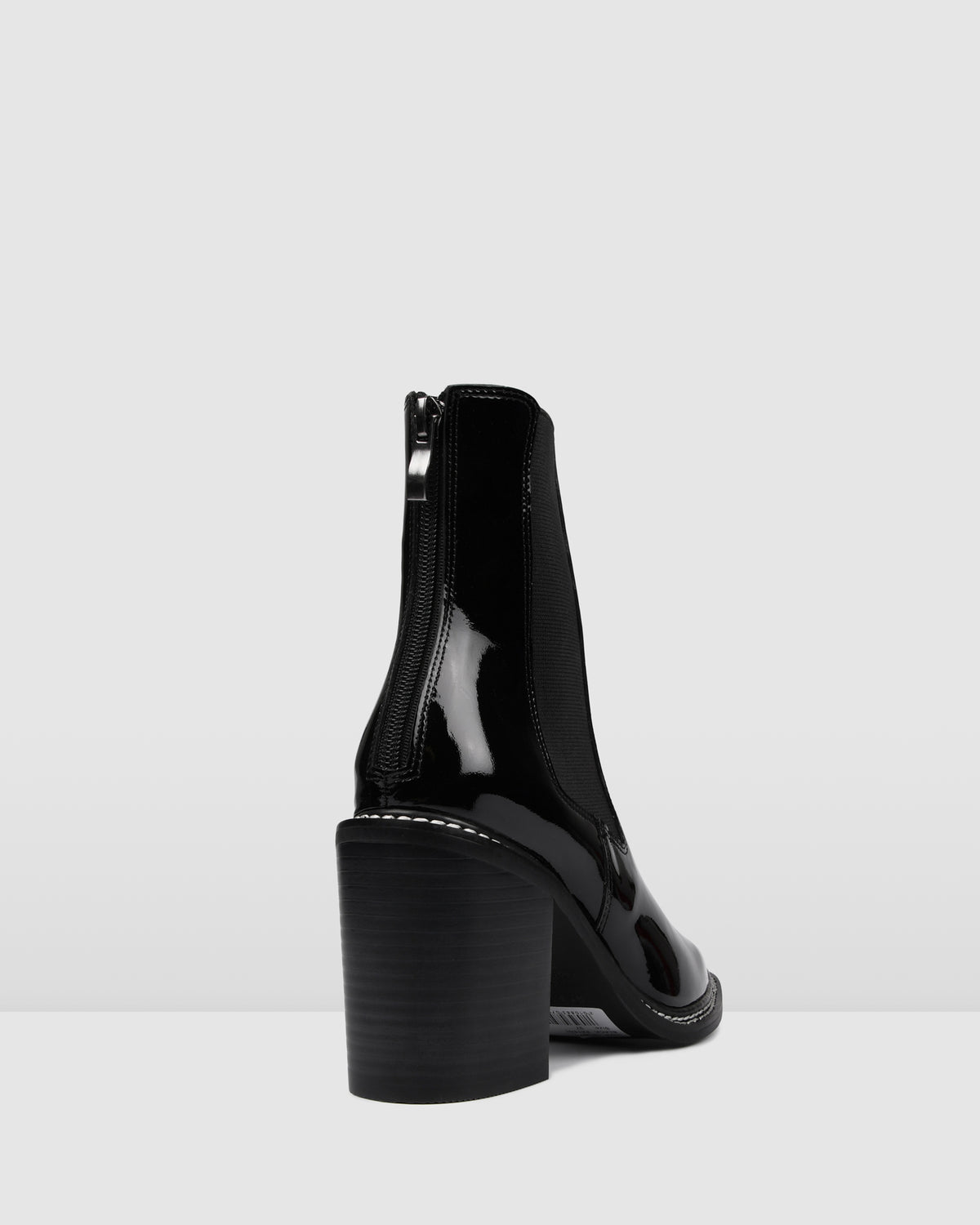 LUXE HIGH ANKLE BOOTS BLACK PATENT