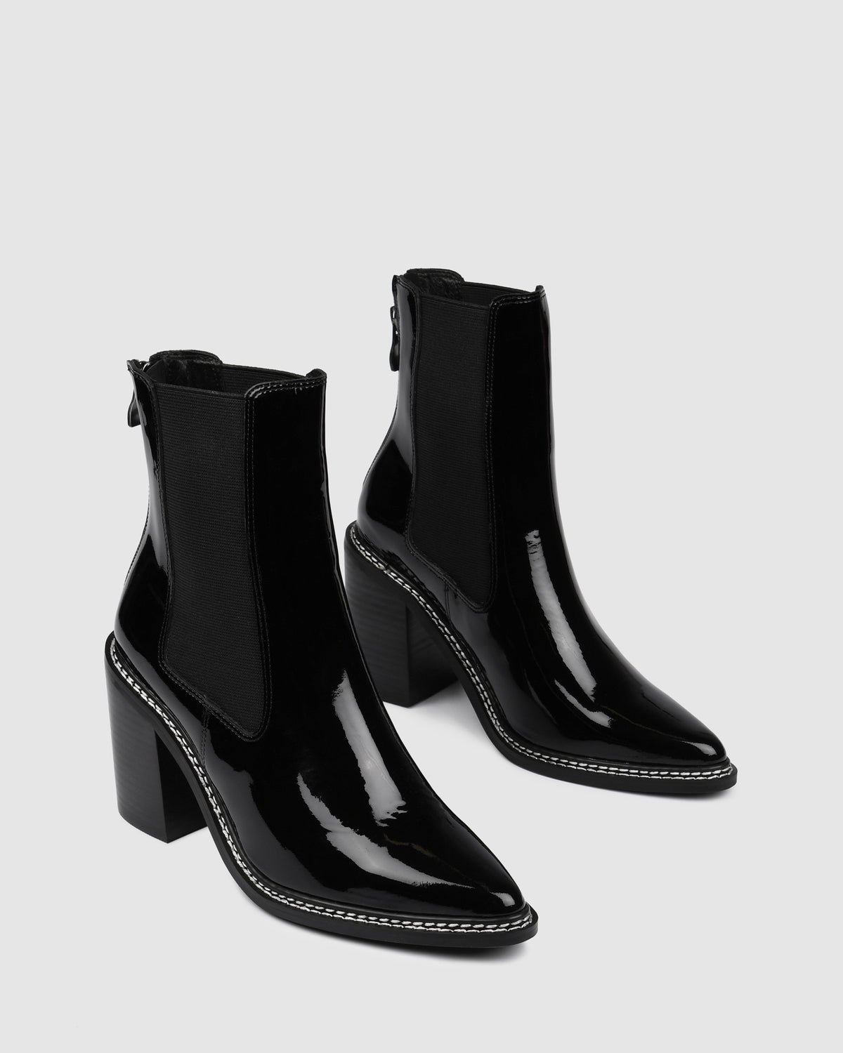 LUXE HIGH ANKLE BOOTS BLACK PATENT Jo
