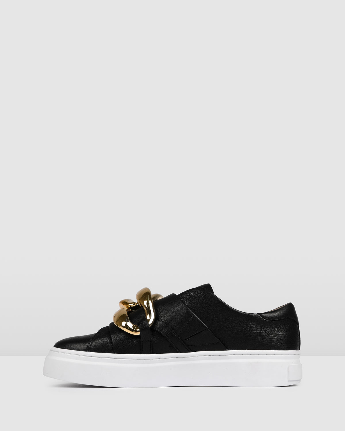 TEMPLE SNEAKERS BLACK LEATHER